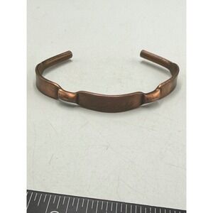 Vintage Solid Copper Betsy Engraved Name Cuff Bracelet Personalized Wavy Band